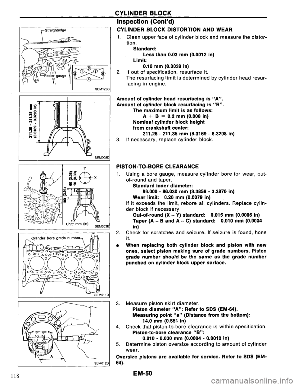NISSAN PRIMERA 1994  Service Repair Manual 118 
