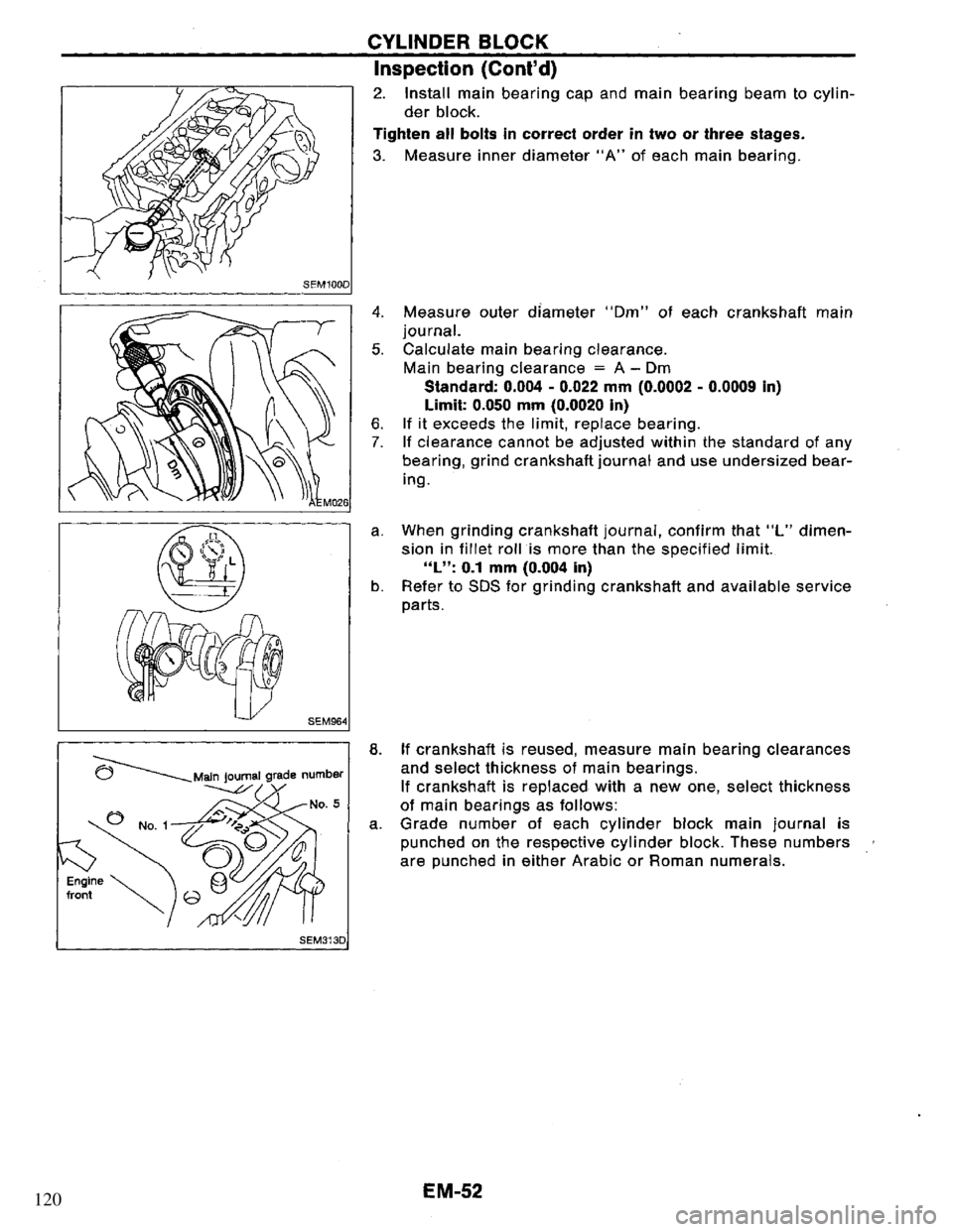 NISSAN PRIMERA 1994  Service Repair Manual 120 