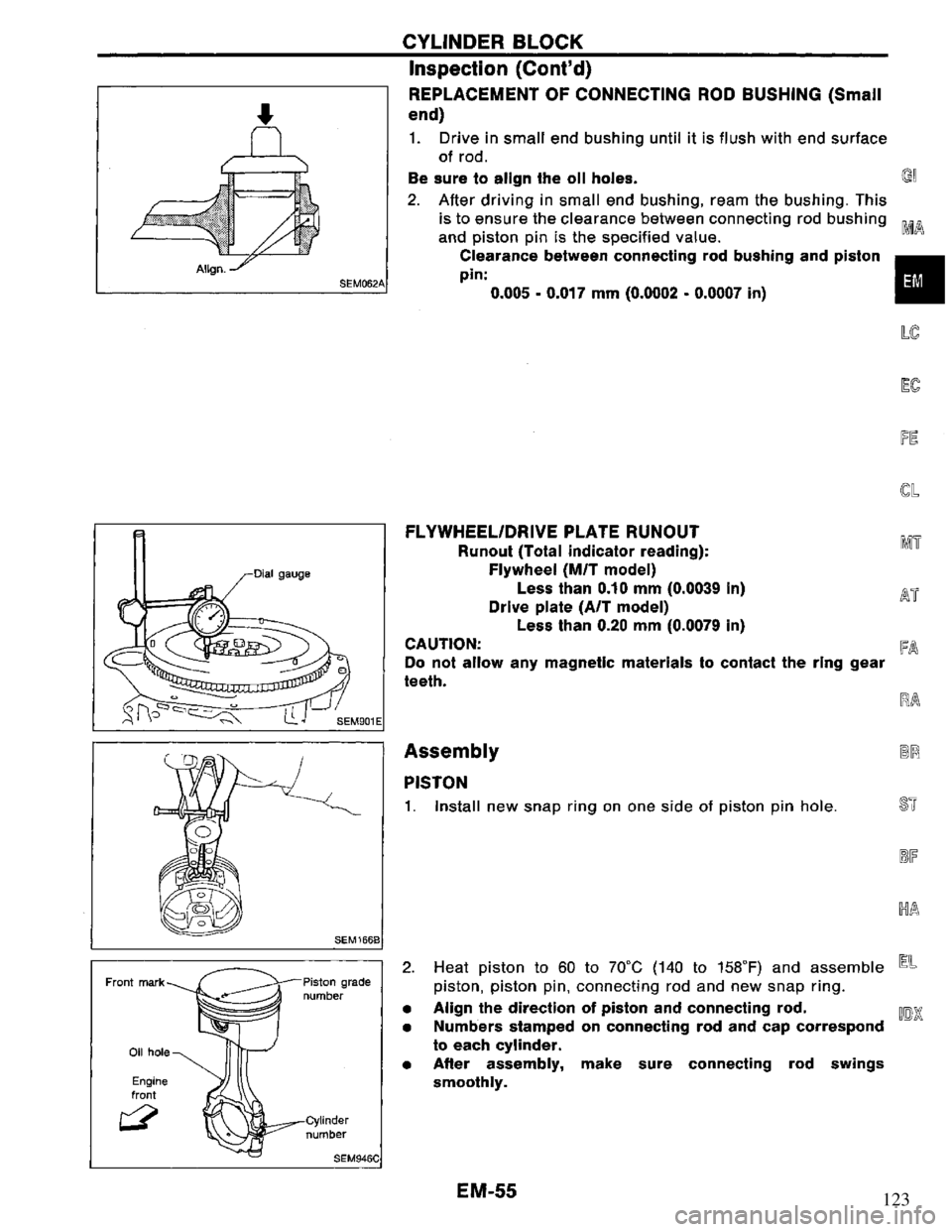 NISSAN PRIMERA 1994  Service Repair Manual 123 