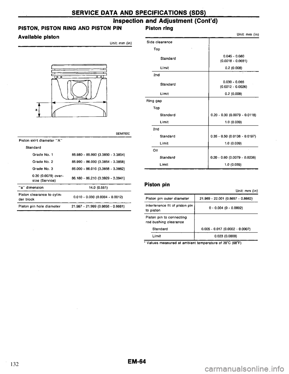 NISSAN PRIMERA 1994  Service Repair Manual 132 