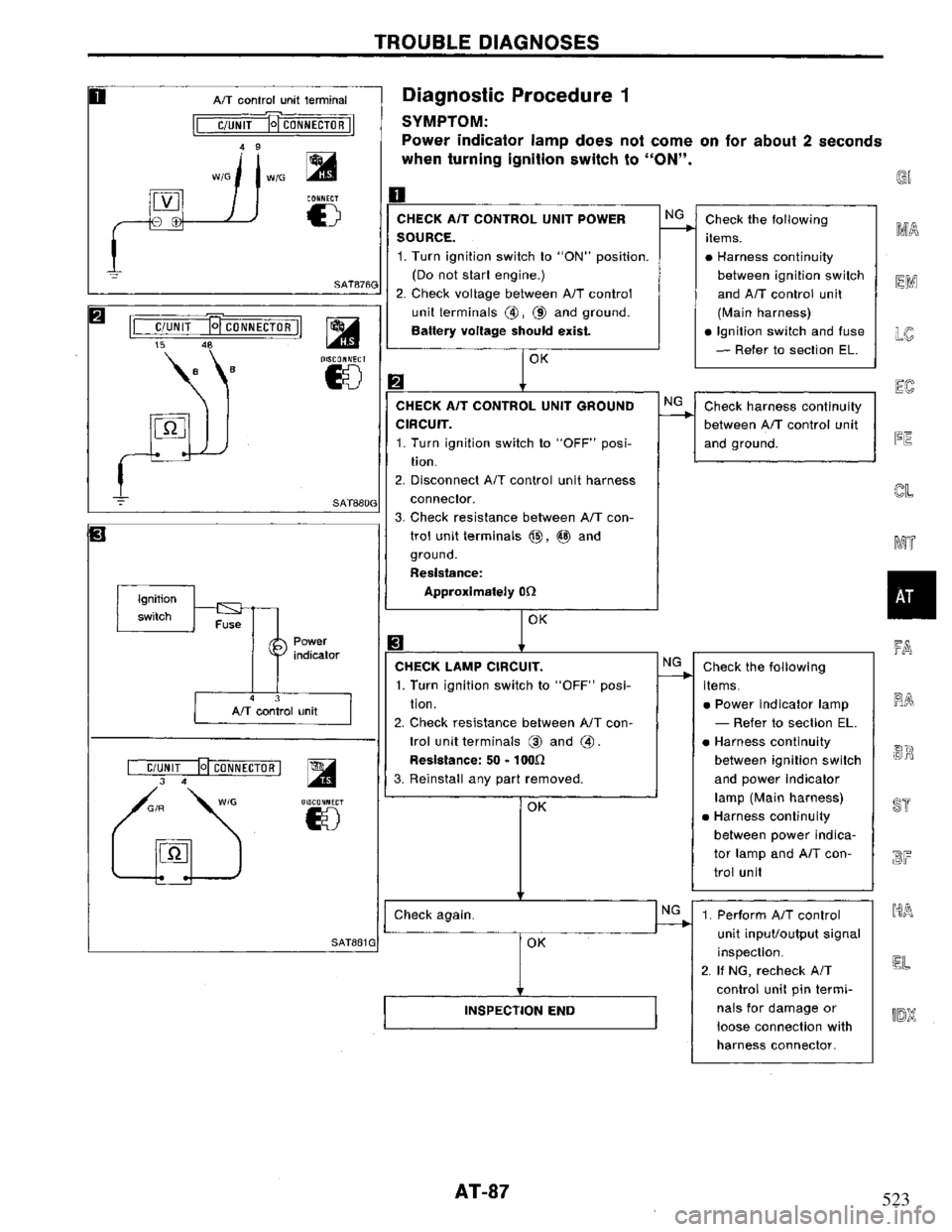 NISSAN PRIMERA 1994  Service Repair Manual 523 