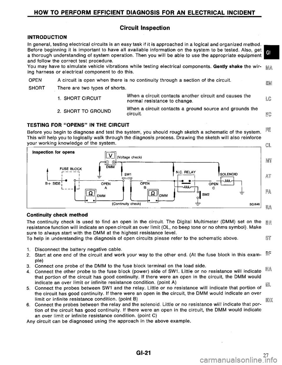 NISSAN PRIMERA 1994  Service Repair Manual 27 