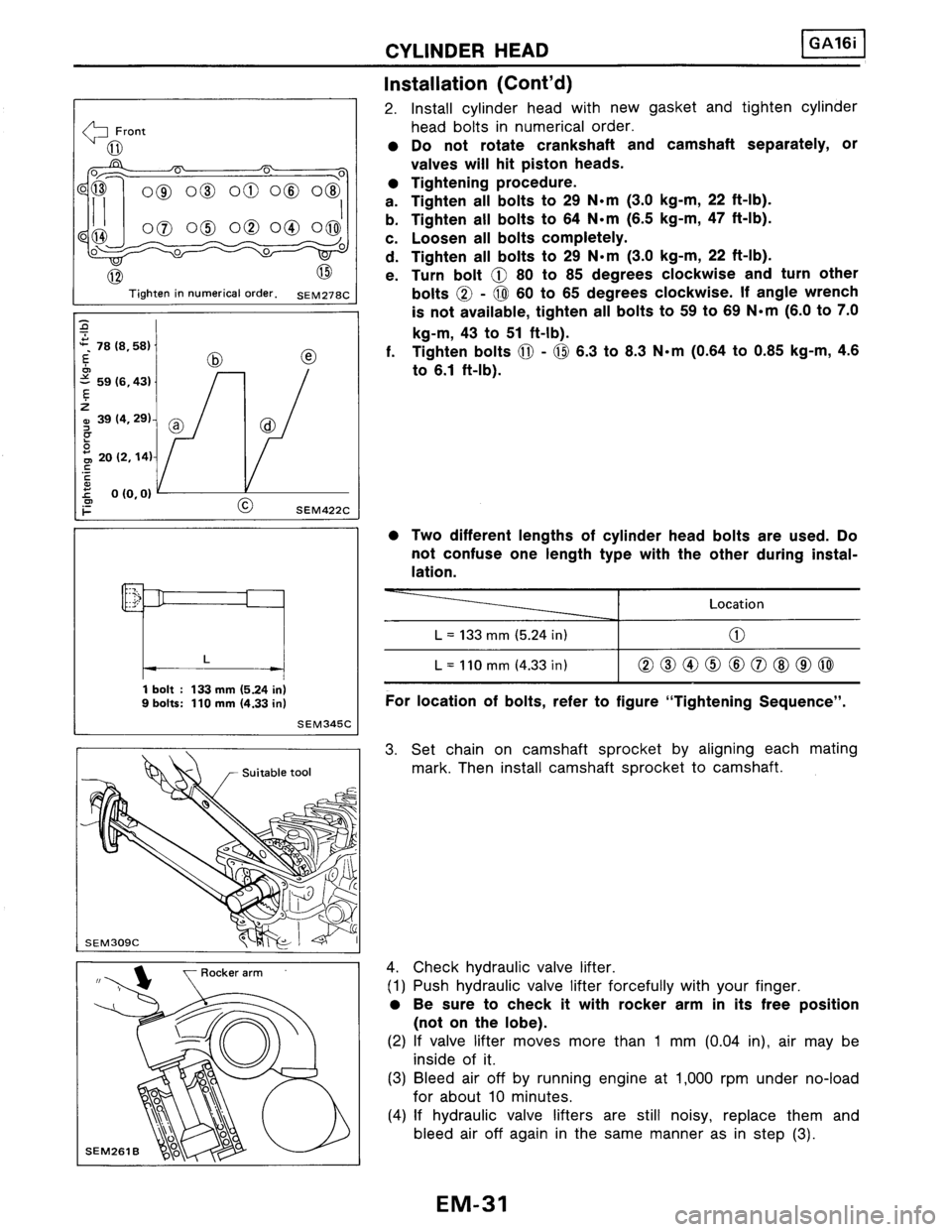 NISSAN PULSAR 1986  Service Manual 