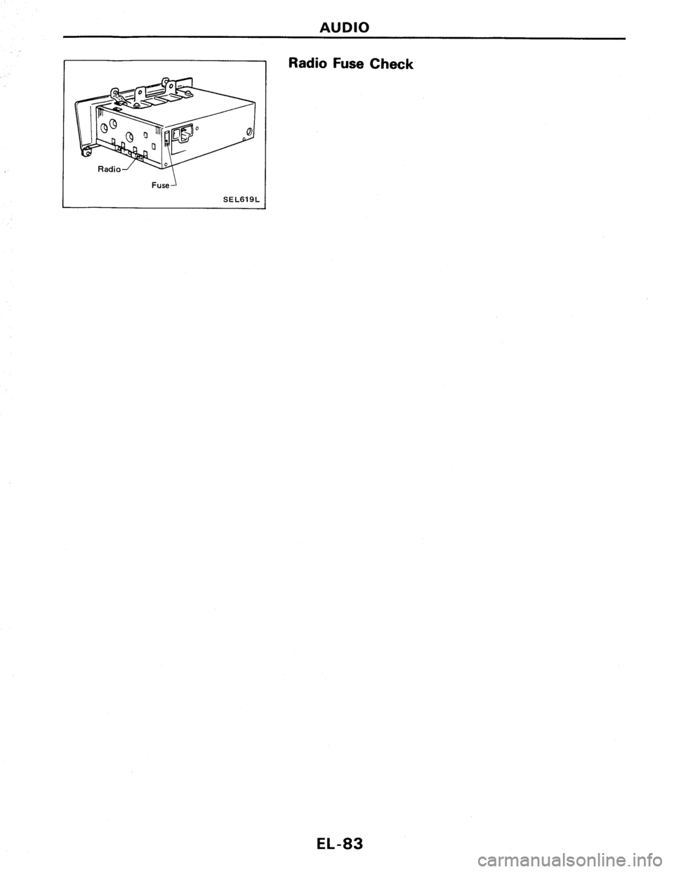 NISSAN PULSAR 1986  Service Manual 