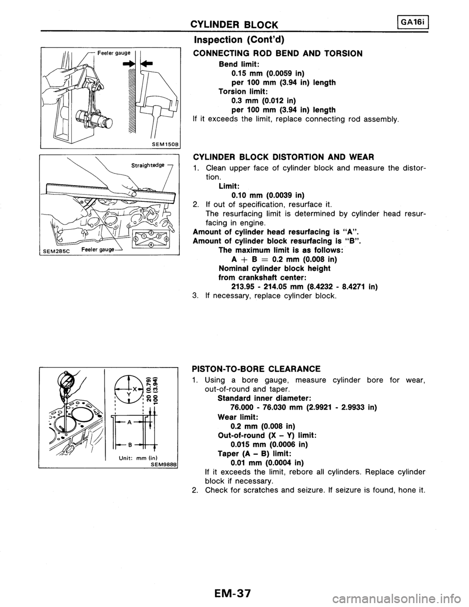 NISSAN PULSAR 1986  Service Manual 