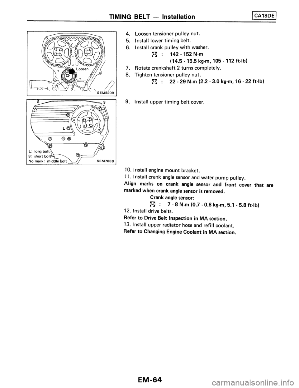 NISSAN PULSAR 1986  Service Manual 