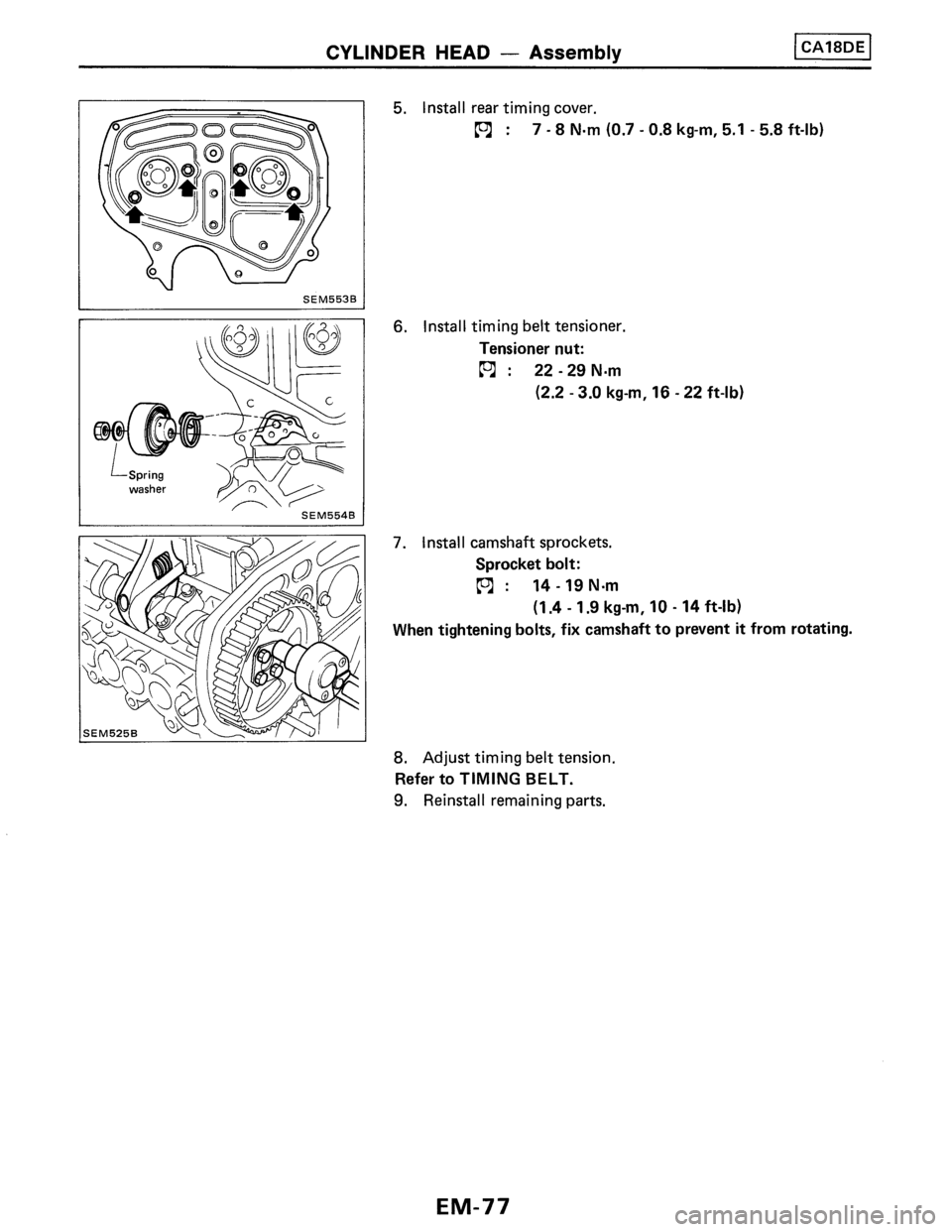 NISSAN PULSAR 1986  Service Manual 