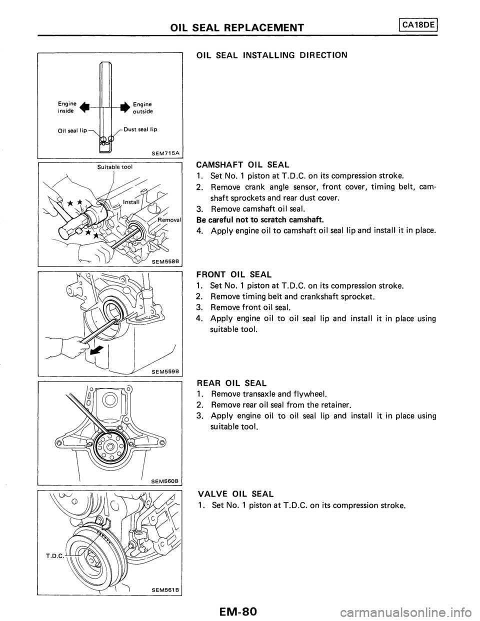 NISSAN PULSAR 1986  Service Manual 