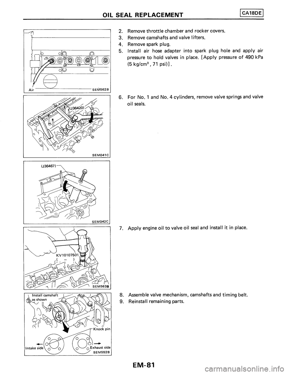NISSAN PULSAR 1986  Service Manual 