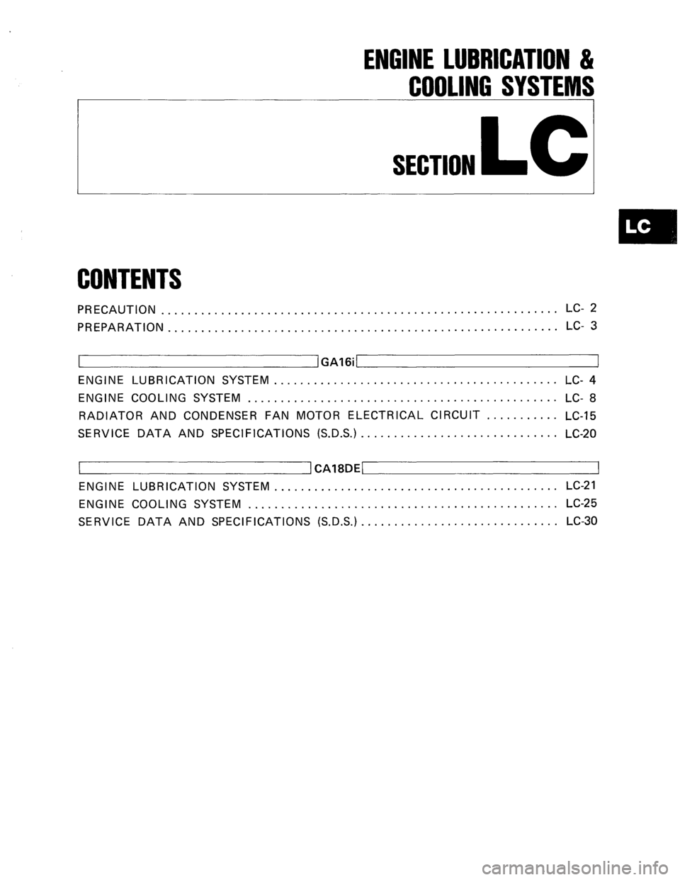 NISSAN PULSAR 1986  Service Manual 