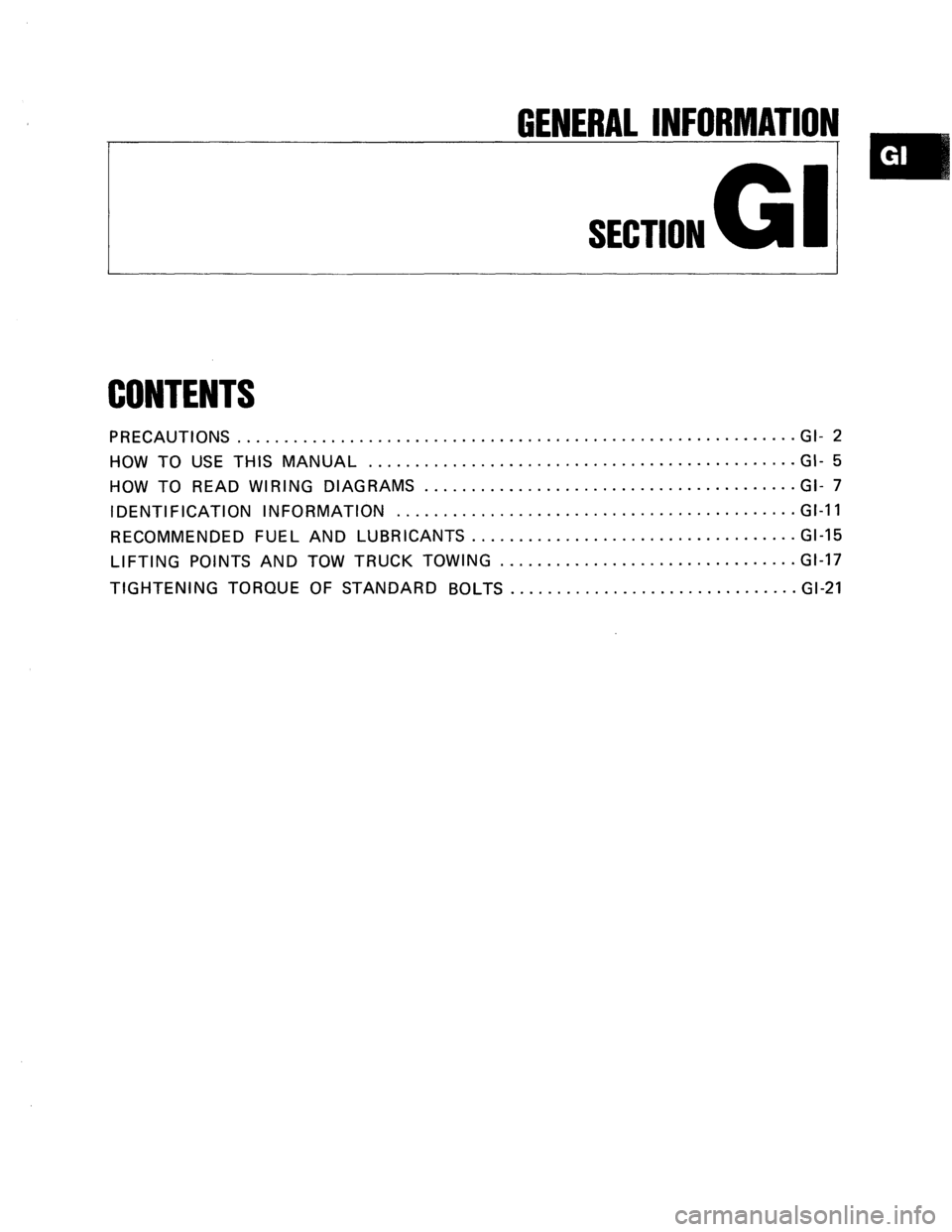 NISSAN PULSAR 1986  Service Manual 