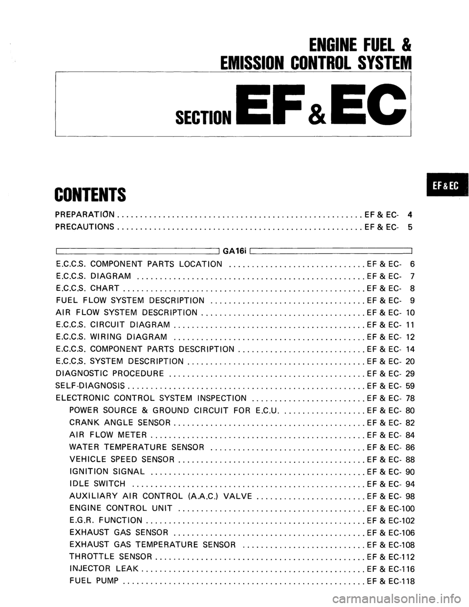 NISSAN PULSAR 1986  Service Manual 