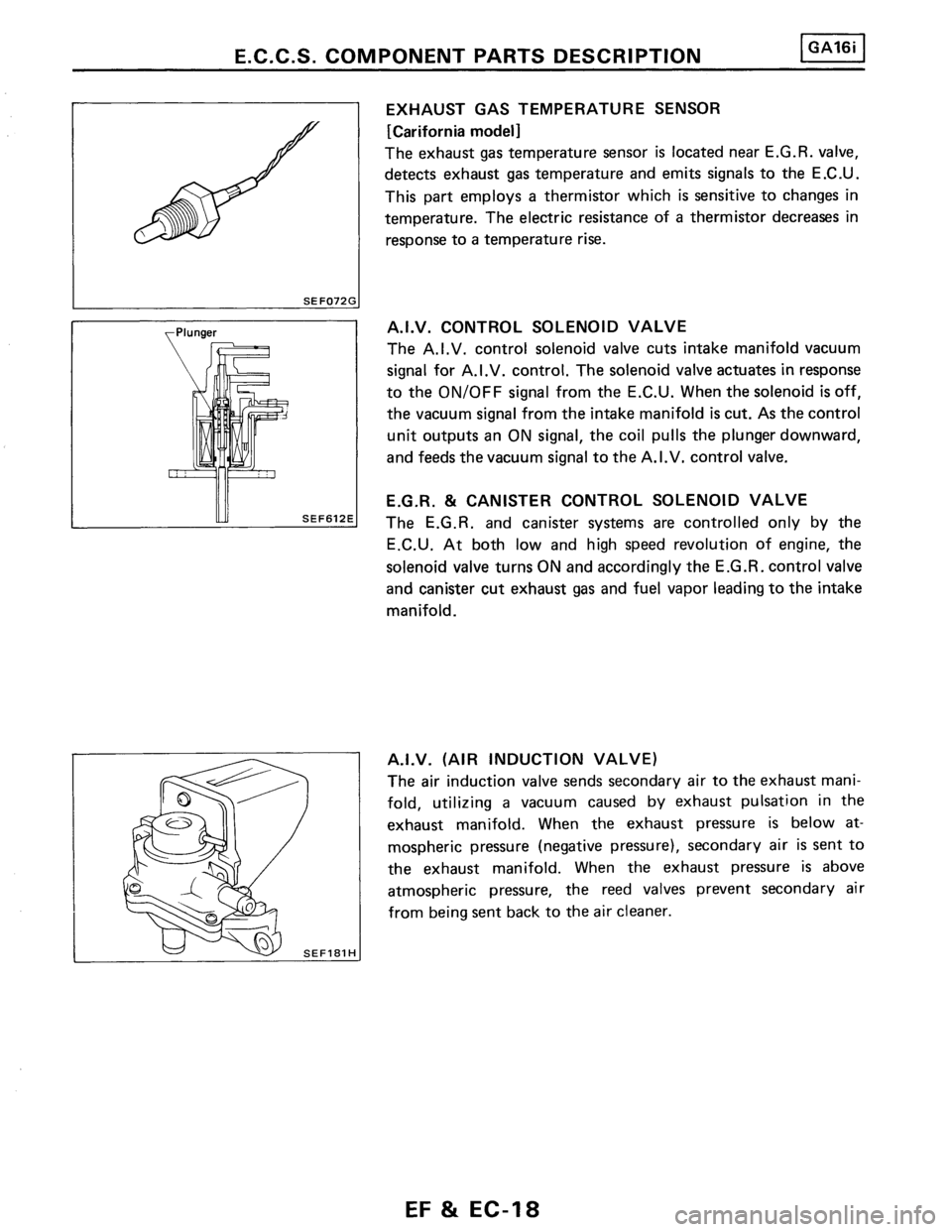 NISSAN PULSAR 1986  Service Manual 