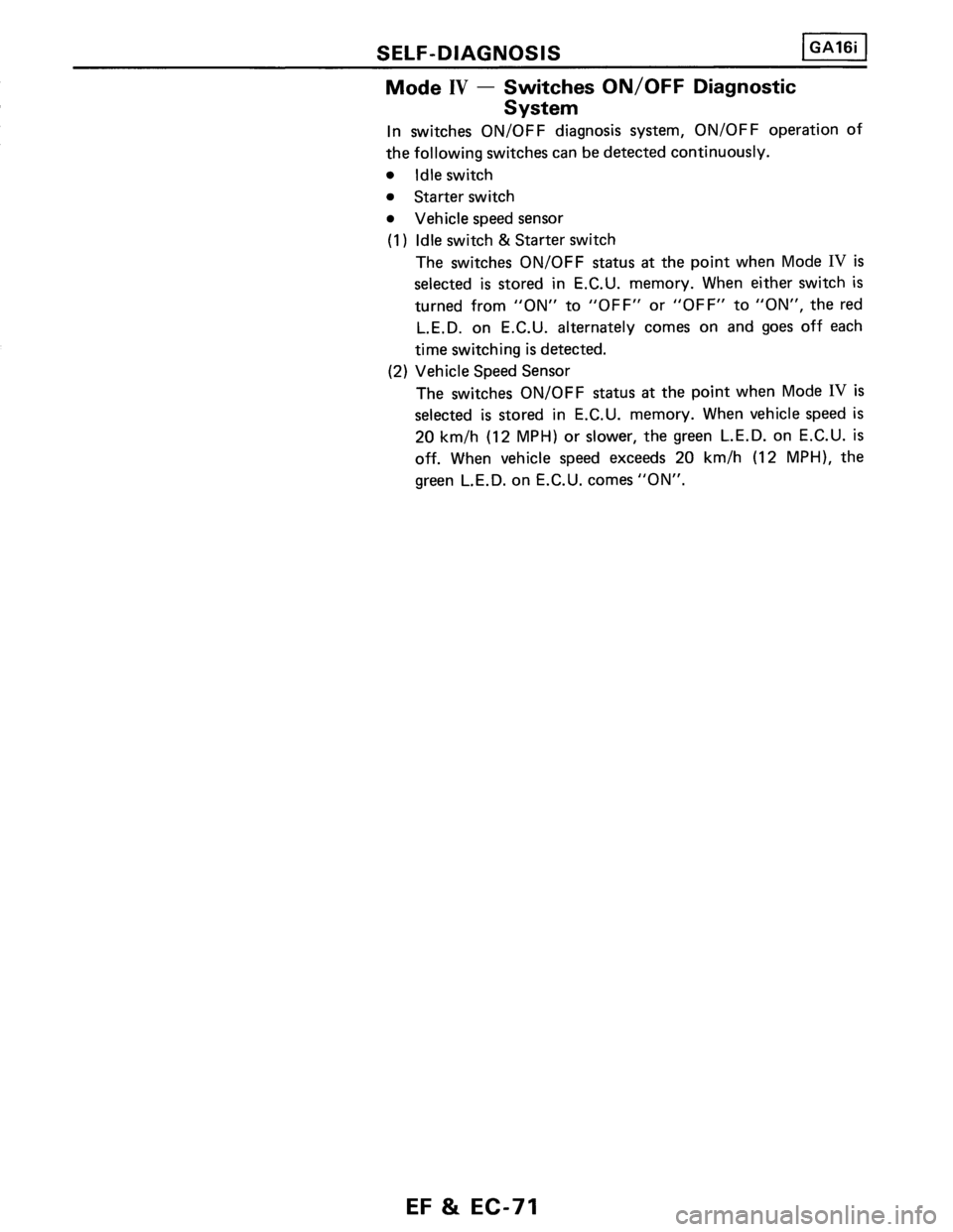 NISSAN PULSAR 1986  Service Manual 