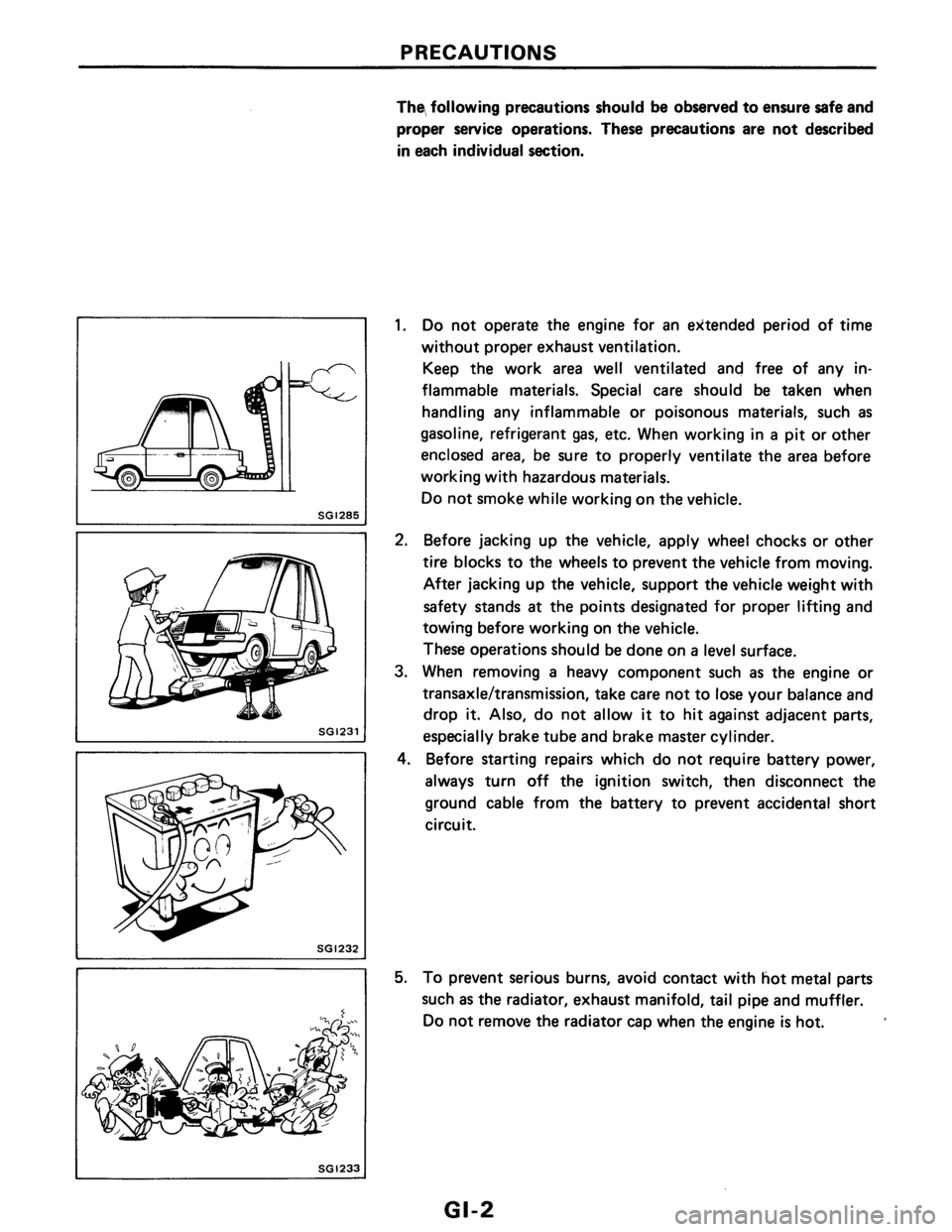NISSAN PULSAR 1986  Service Manual 