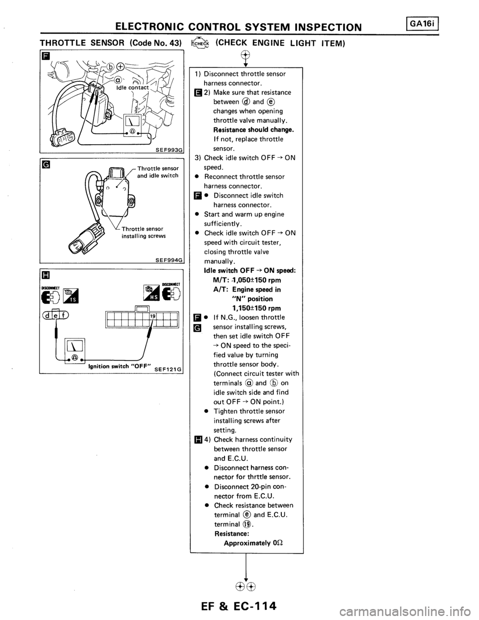 NISSAN PULSAR 1986  Service Manual 