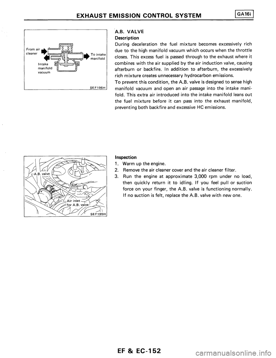 NISSAN PULSAR 1986  Service Manual 