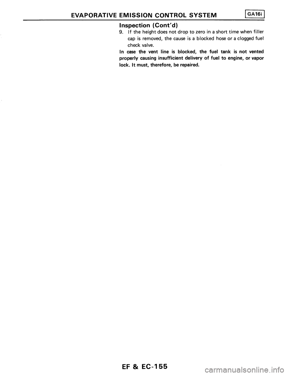 NISSAN PULSAR 1986  Service Manual 