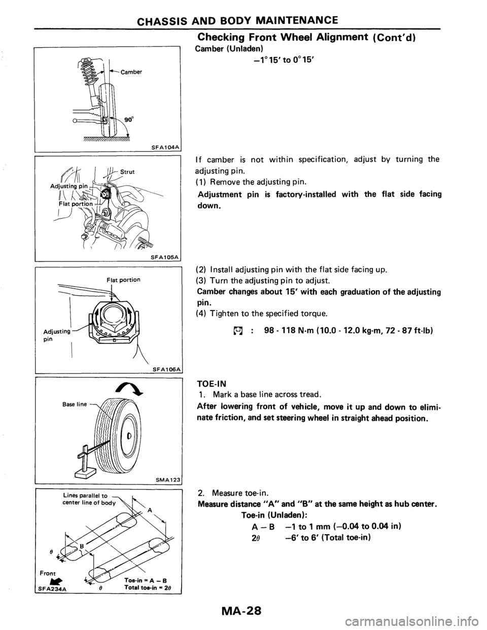 NISSAN PULSAR 1986  Service Manual 