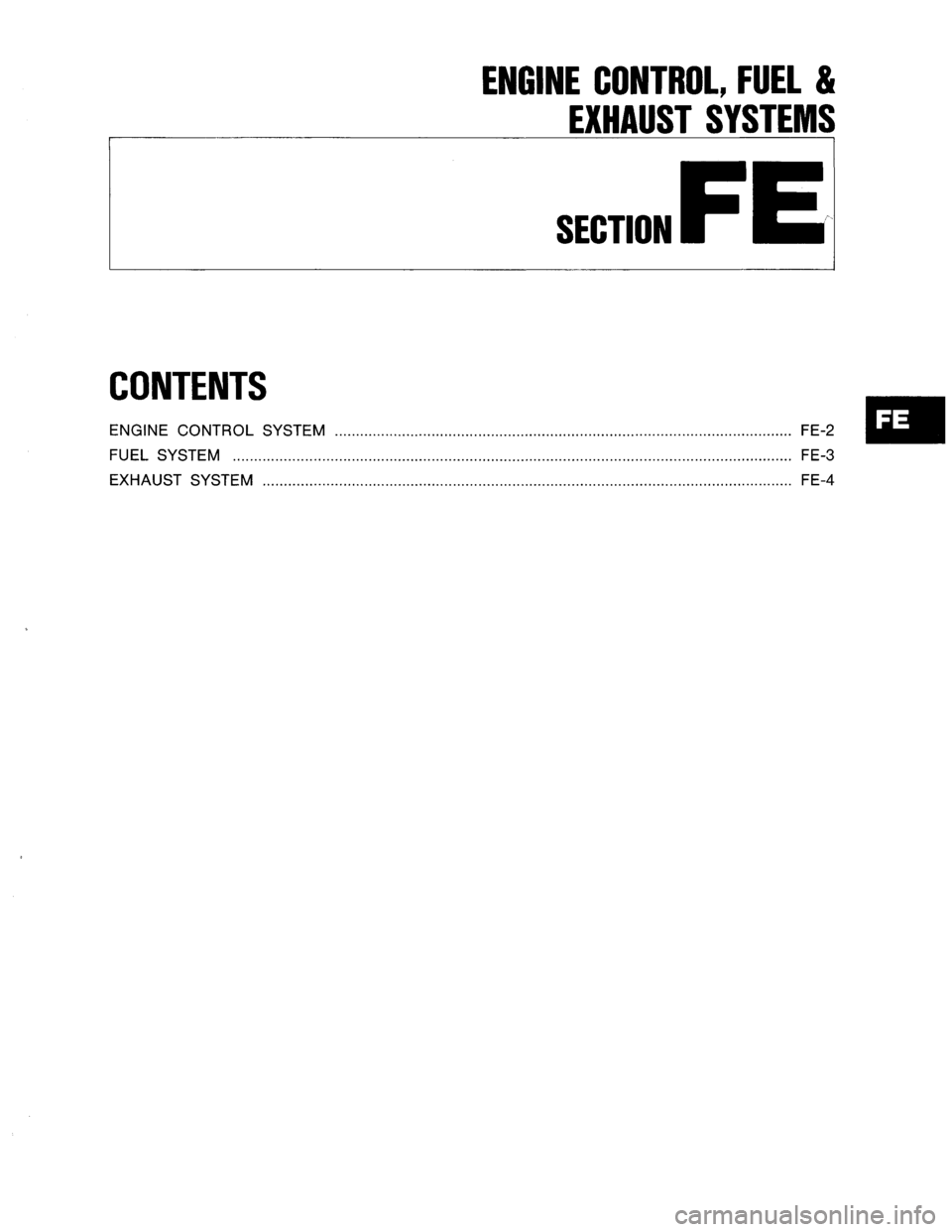 NISSAN PULSAR 1986  Service Manual 