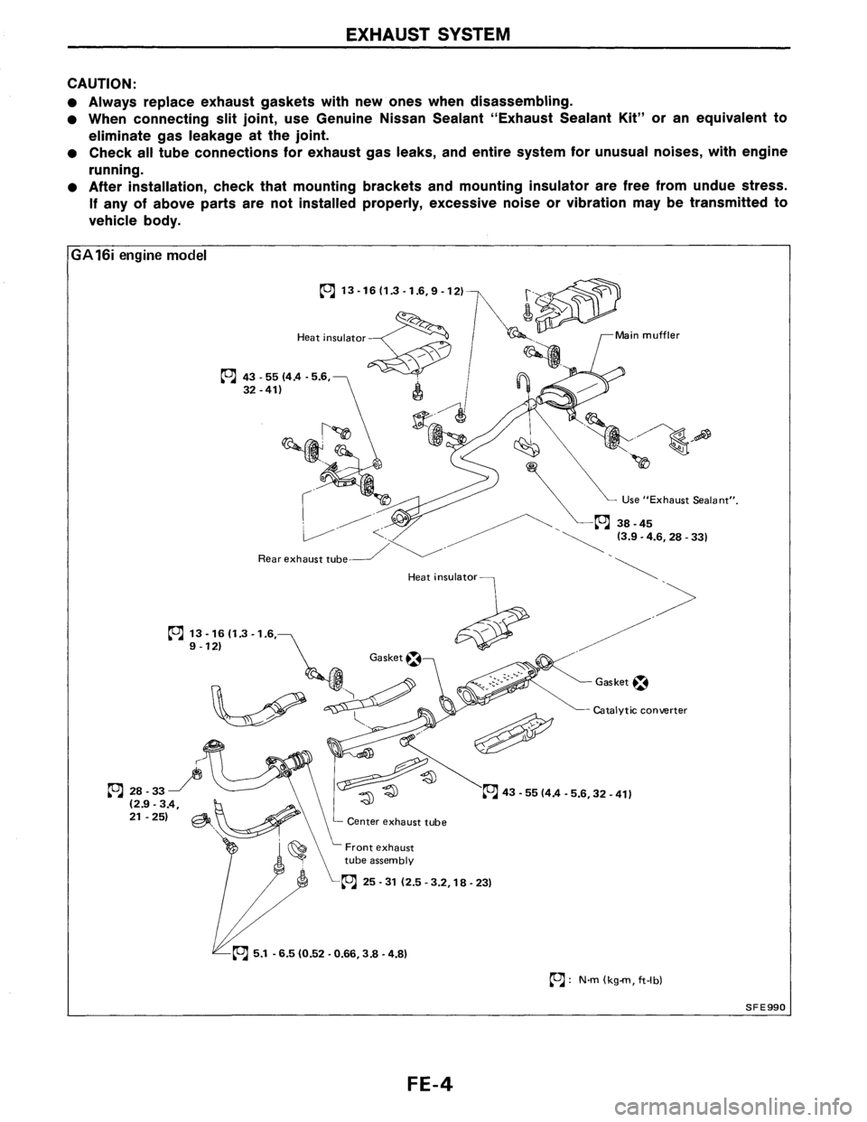 NISSAN PULSAR 1986  Service Manual 