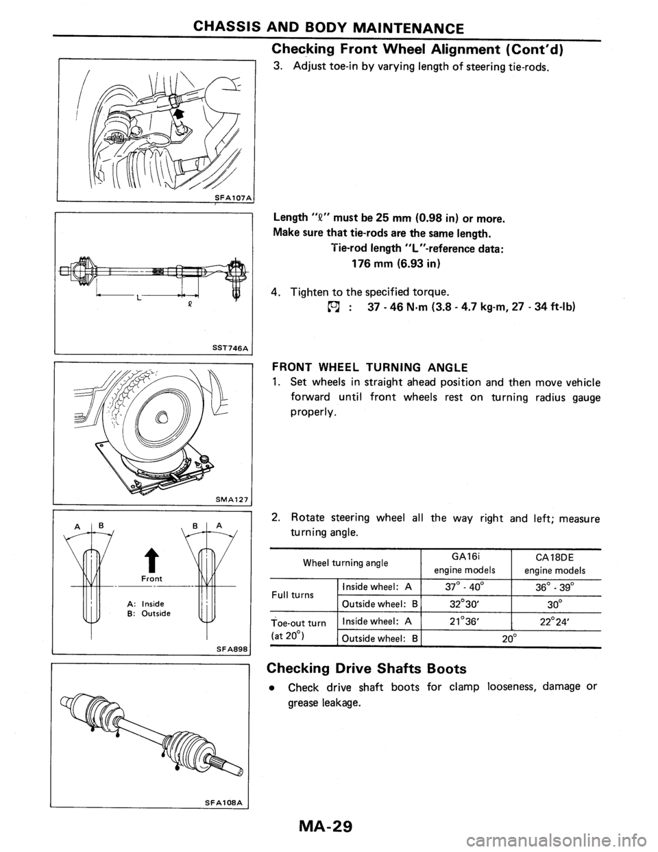 NISSAN PULSAR 1986  Service Manual 