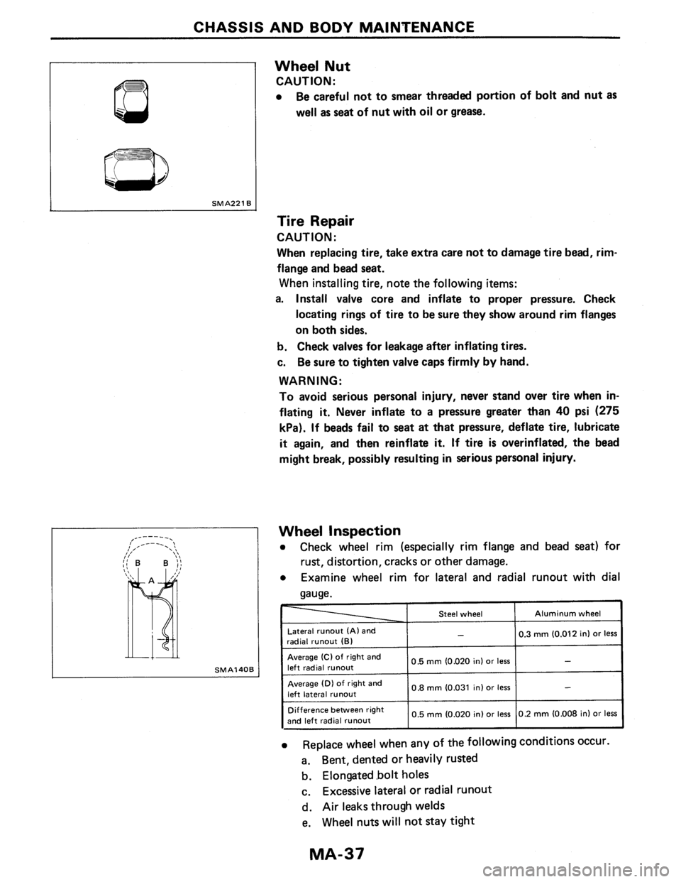 NISSAN PULSAR 1986  Service Manual 