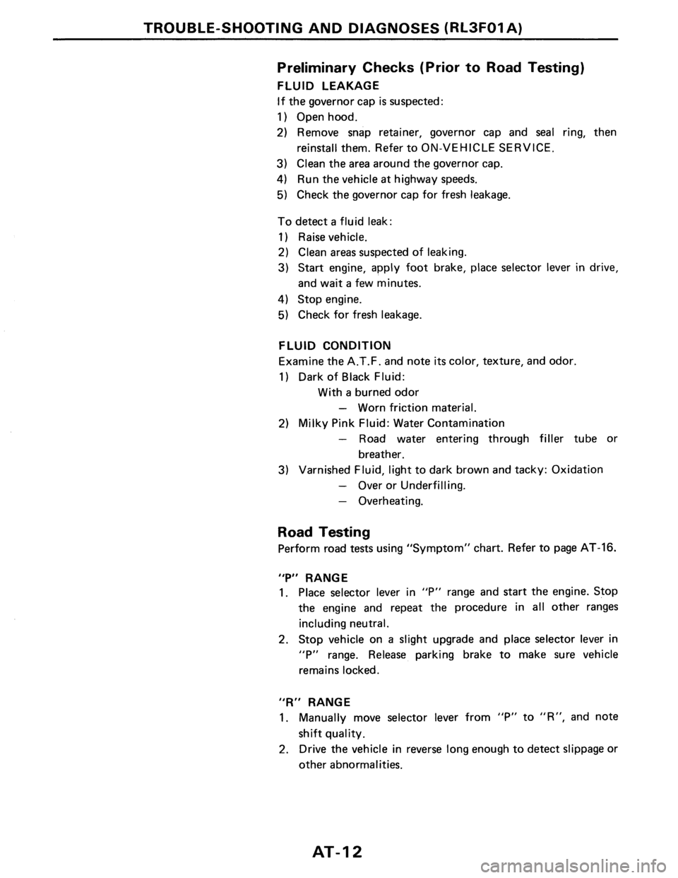 NISSAN PULSAR 1986  Service Manual 