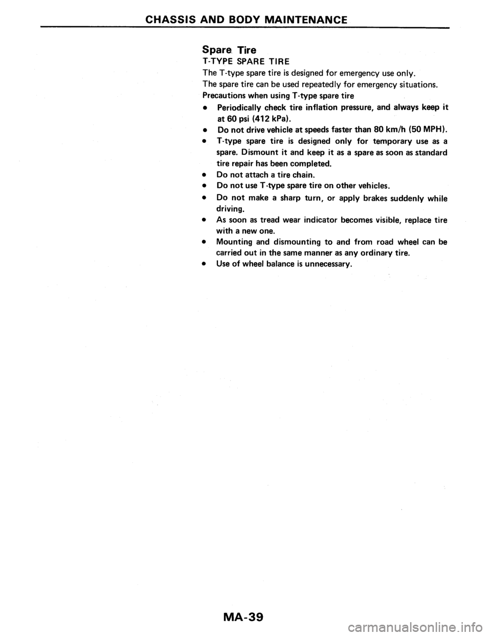 NISSAN PULSAR 1986  Service Manual 