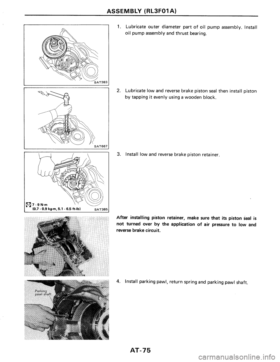 NISSAN PULSAR 1986  Service Manual 