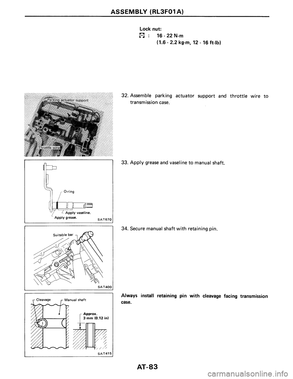 NISSAN PULSAR 1986  Service Manual 