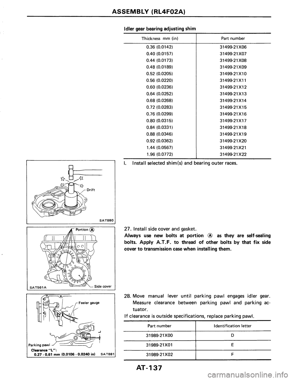 NISSAN PULSAR 1986  Service Manual 