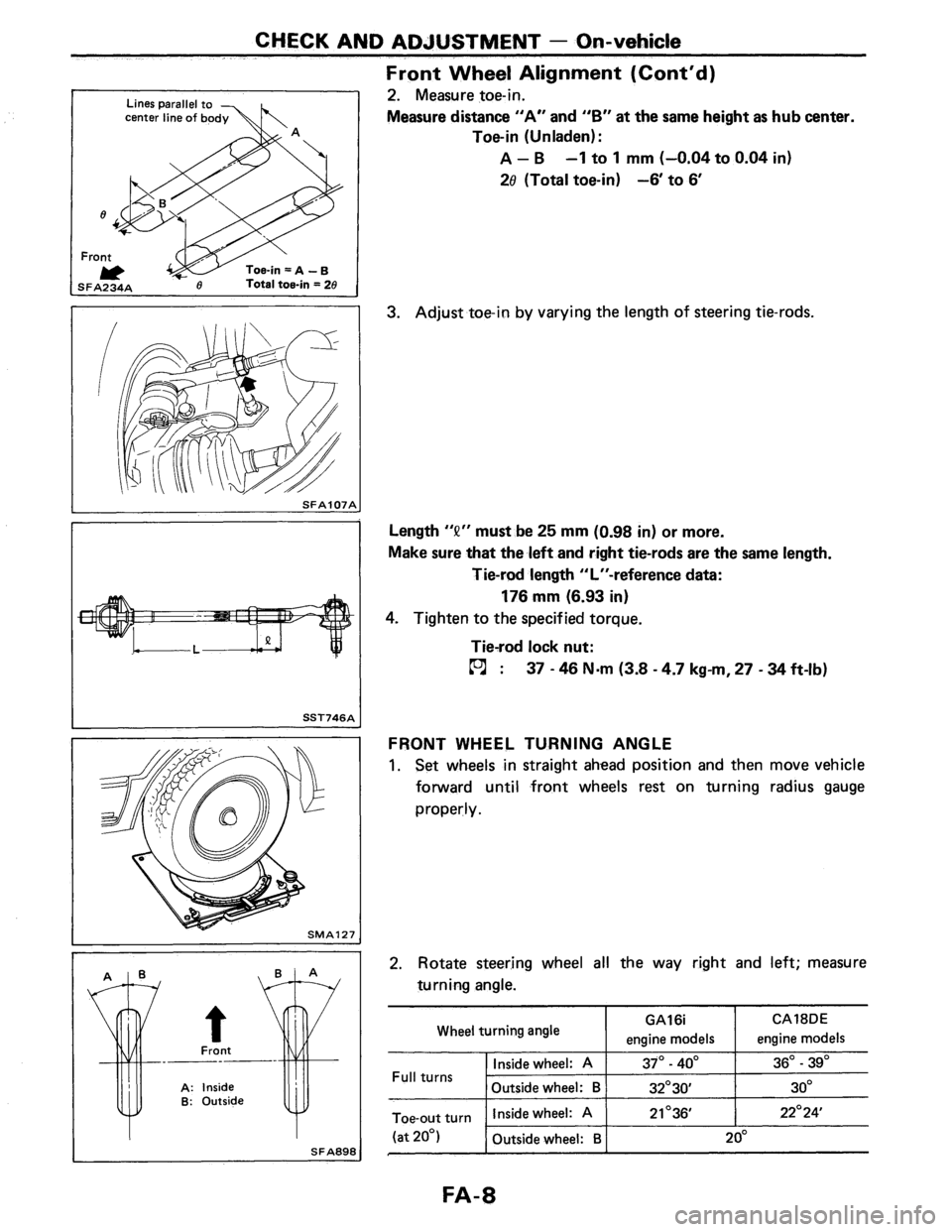 NISSAN PULSAR 1986  Service Manual 