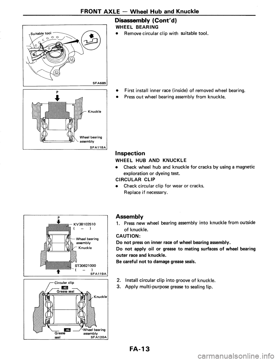 NISSAN PULSAR 1986  Service Manual 