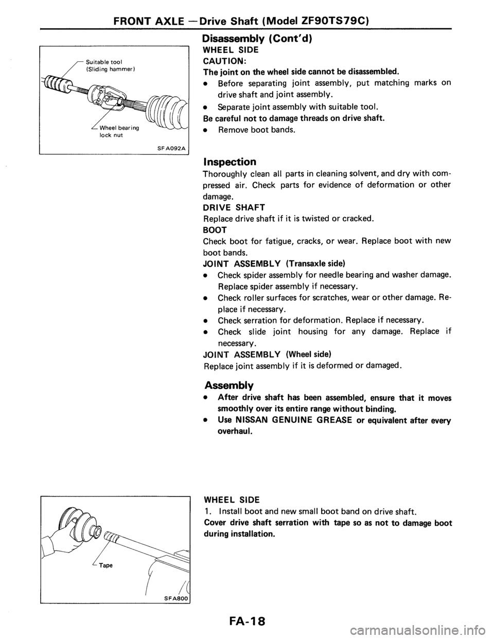 NISSAN PULSAR 1986  Service Manual 