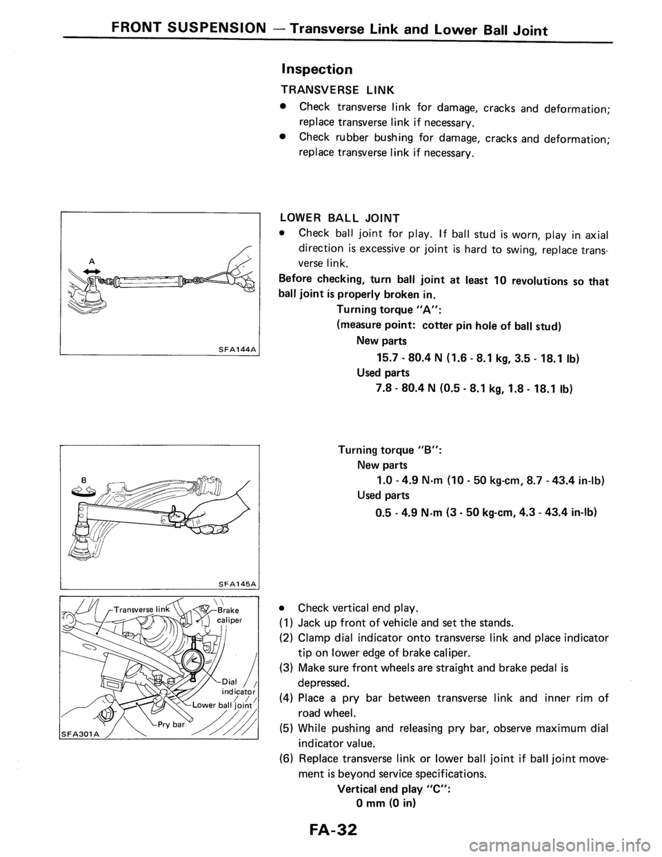 NISSAN PULSAR 1986  Service Manual 