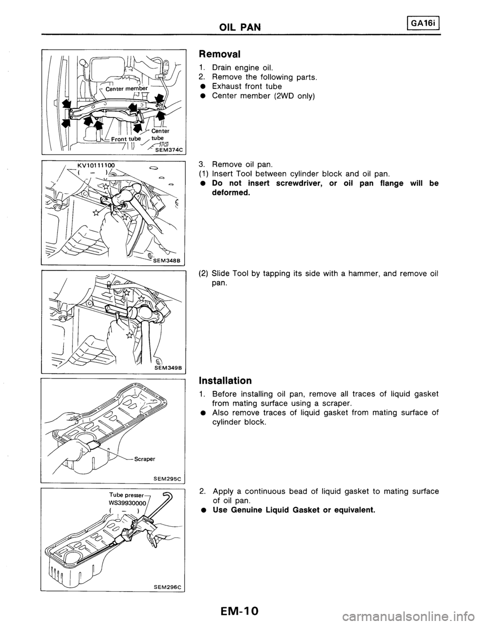 NISSAN PULSAR 1986  Service Manual 