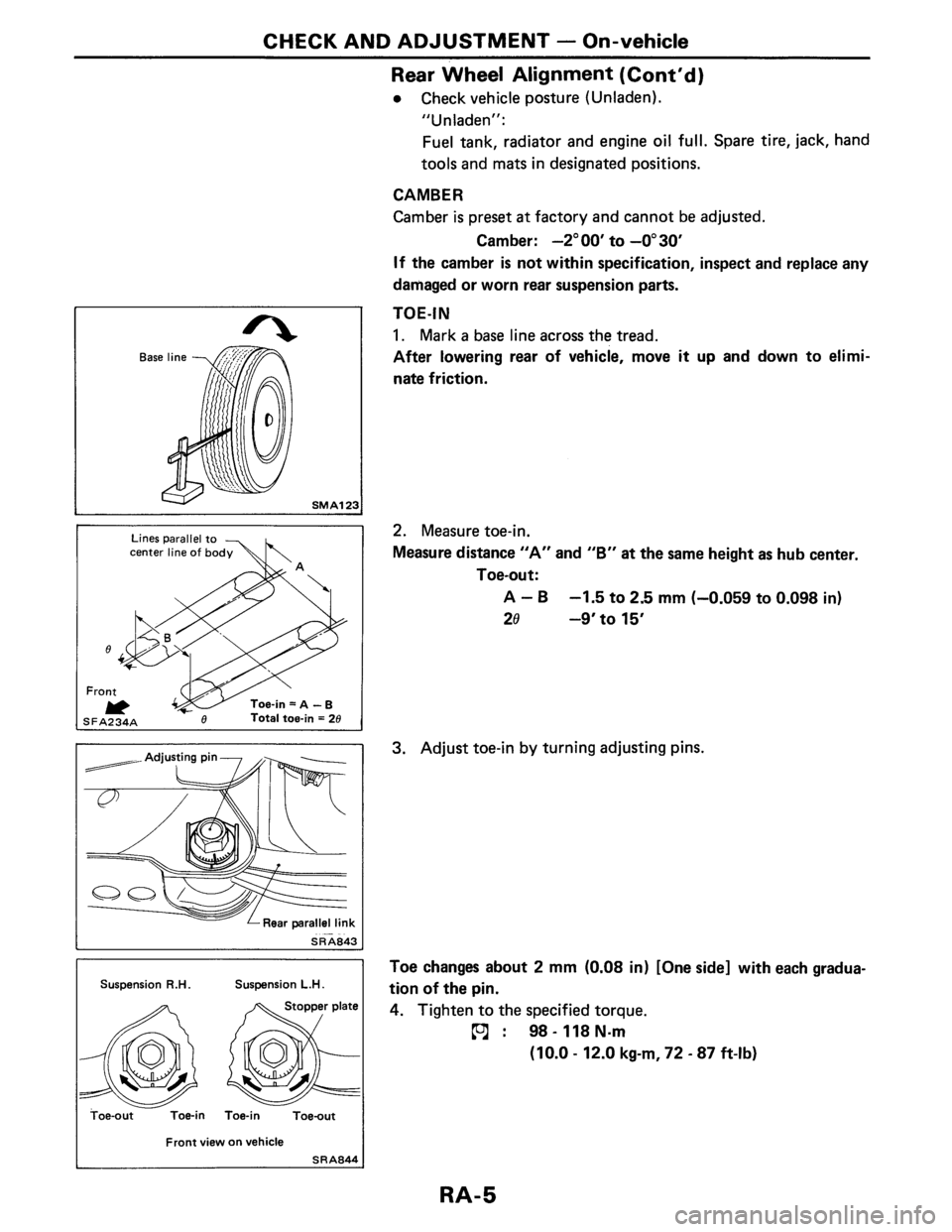 NISSAN PULSAR 1986  Service Manual 