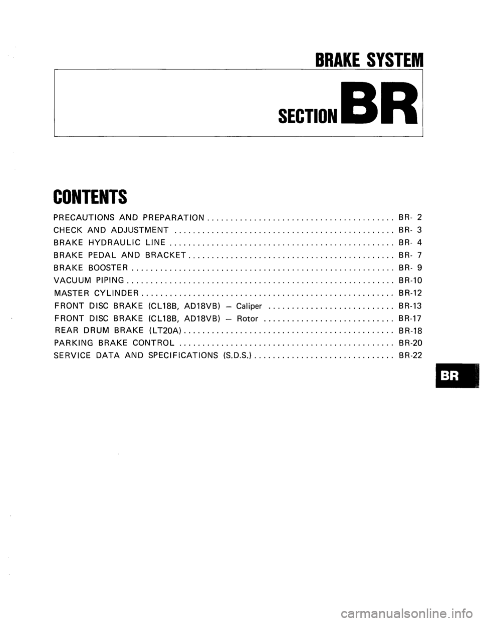 NISSAN PULSAR 1986  Service Manual 