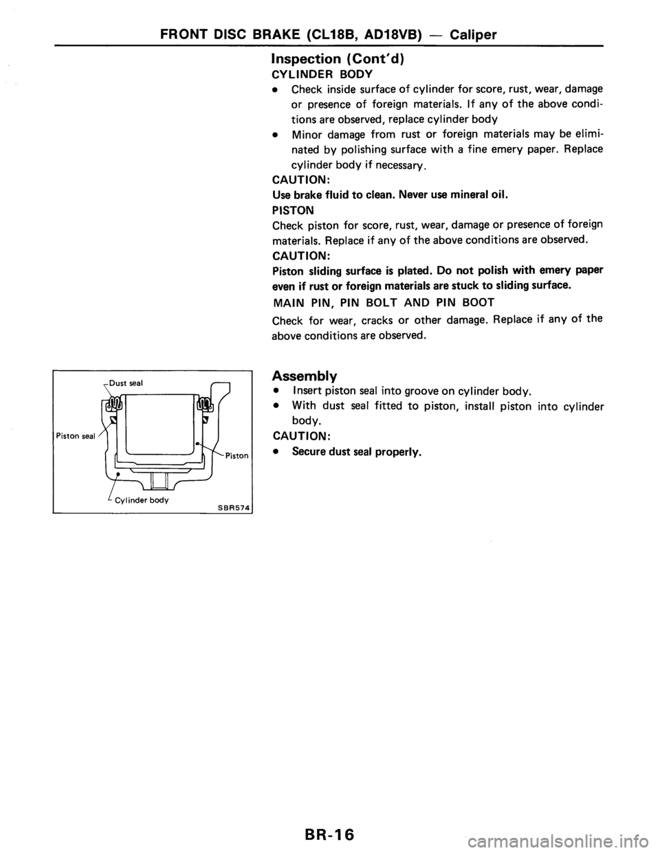 NISSAN PULSAR 1986  Service Manual 