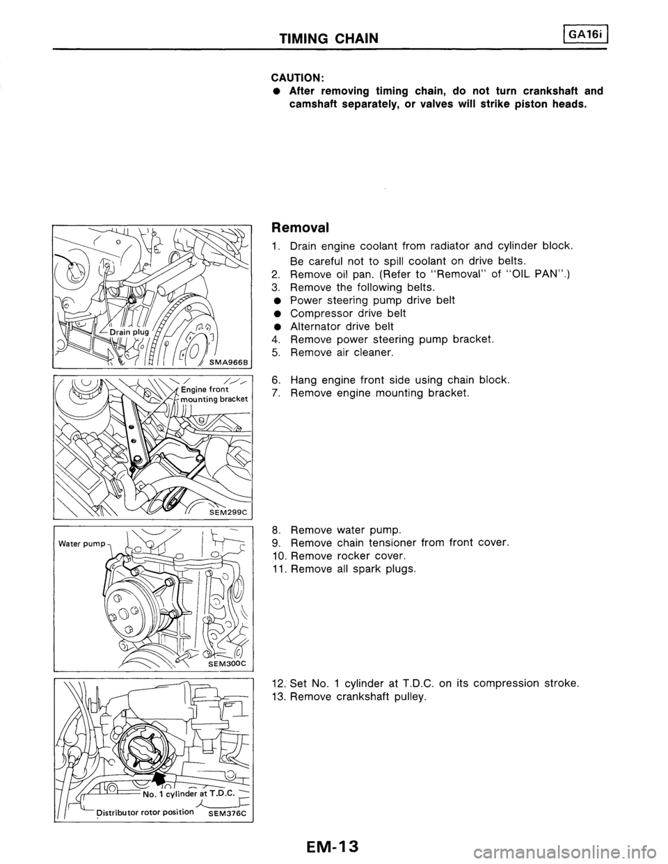 NISSAN PULSAR 1986  Service Manual 