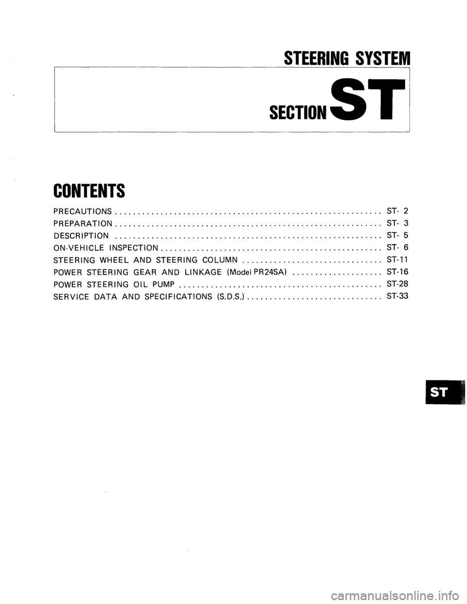 NISSAN PULSAR 1986  Service Manual 
