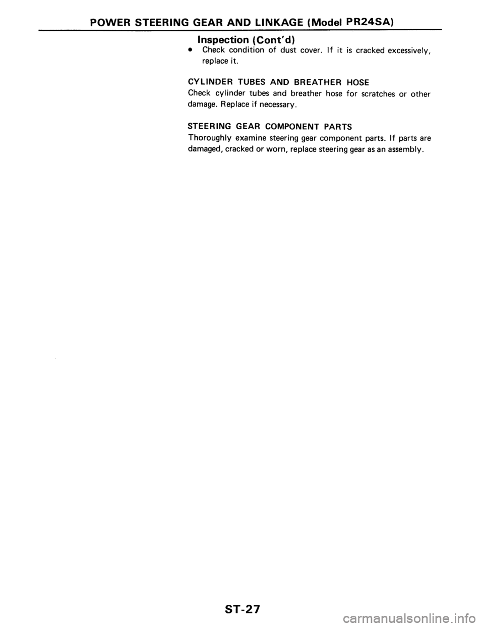 NISSAN PULSAR 1986  Service Manual 