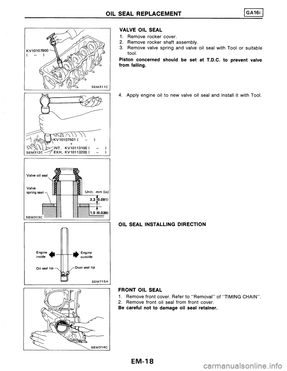 NISSAN PULSAR 1986  Service Manual 