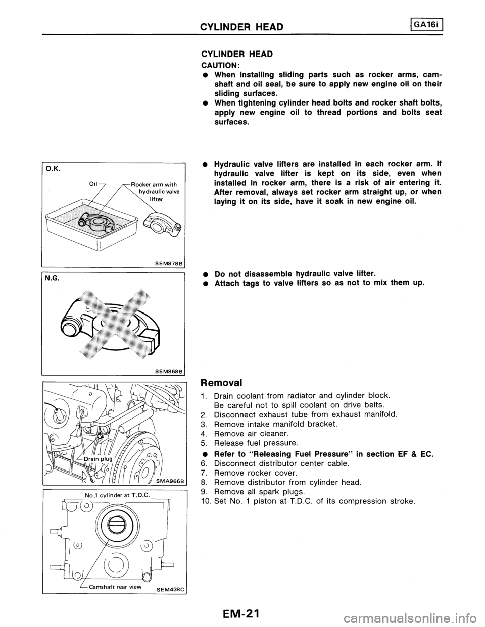 NISSAN PULSAR 1986  Service Manual 