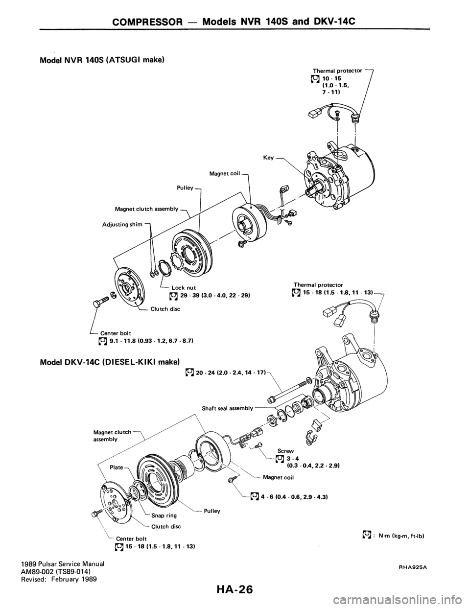 NISSAN PULSAR 1986  Service Manual 