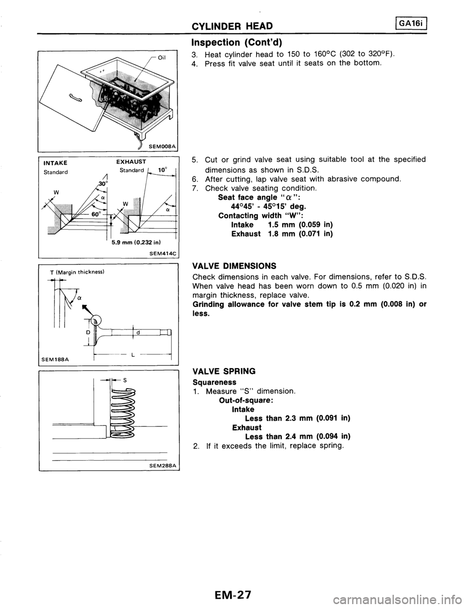 NISSAN PULSAR 1986  Service Manual 