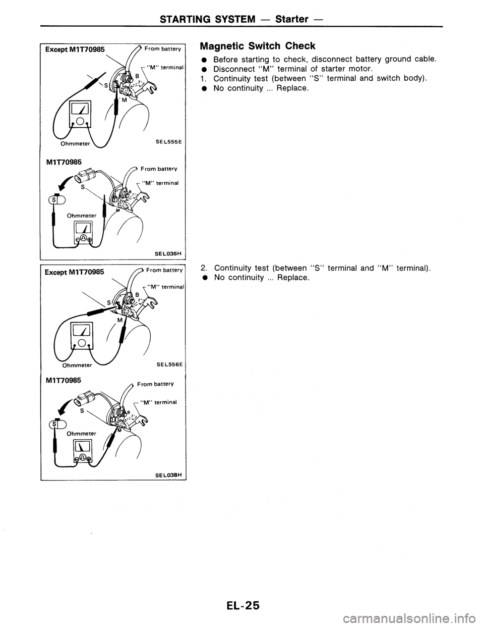 NISSAN PULSAR 1986  Service Manual 