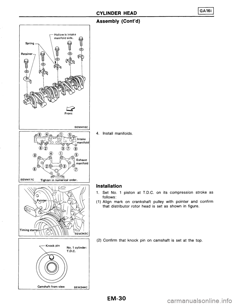 NISSAN PULSAR 1986  Service Manual 