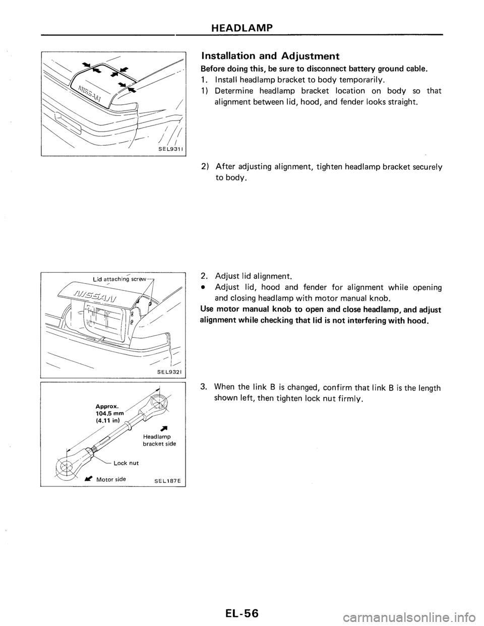 NISSAN PULSAR 1986  Service Manual 